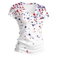 thumbnail image 5 of DHFJKG V Neck T Shirt Women Short Sleeve Independence Day US National Flag Tees 250 Years Anniversary USA Shirts, 5 of 5