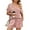 Pink, variant on UVN Women 2 Piece Outfits Set Summer Short Set Ladies Short Top Pants Casual Loose Tracksuit