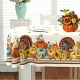 thumbnail image 3 of Oval Thanksgiving Tablecloth 54x72In,Autumn Harvest Pumpkin Sunflower Fruit Turkey Tablecloth,Polyester Waterproof Wrinkle-Resistant Durable Table Cloth for Fall,Thanksgiving Home Decor, 3 of 6