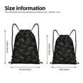 thumbnail image 2 of Xecao Neon Dinosaur Pattern Sports Drawstring Backpack - String Swim Gym Bag with Wet Proof Pocket for Women&Men-Small, 2 of 6