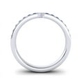 thumbnail image 6 of Lovely Round Cut 0.20 Carat Blue Sapphire Gemstone Wedding Eternity Band for Women Solid 18K White Gold Size 10 by Diamond-Capitals, 6 of 8
