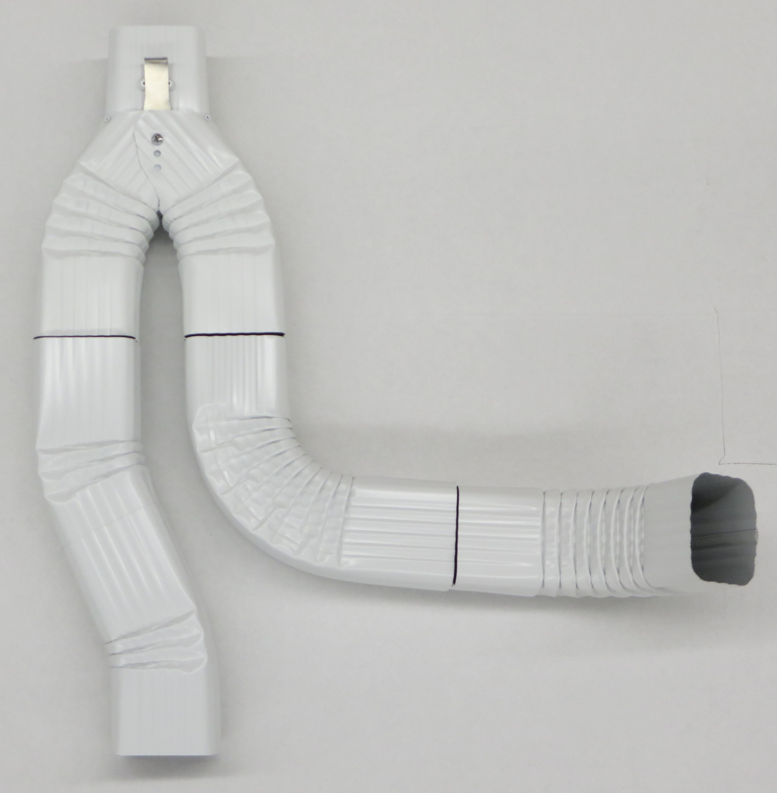 Offset Downspout Diverter for Rain Barrels (3X4, LOW GLOSS WHITE