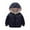 Black, variant on Kids Winter Coat Boys Girls Warm Hooded Ears Padded Jacket Thickened Outerwear for Cold Weather Daily Wear