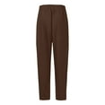 thumbnail image 4 of Women's Wide Leg Sweatpants Fleece Lined Baggy Straight Leg Lounge Pants Fall Outfits Athletic Joggers with Pockets 2025 Brown L, 4 of 5