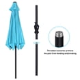 thumbnail image 3 of Ainfox 7.5ft Blue Outdoor Market Patio Umbrella with Push Button Tilt and Crank, Waterproof UV Protection, 3 of 9