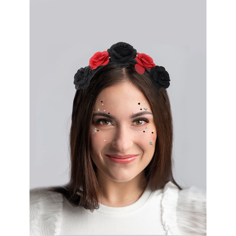 Way to Celebrate Halloween Rose Flower Headband and 