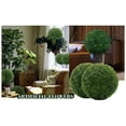 thumbnail image 6 of Uanit 2 PCS Semicircular Boxwood Topiary Ball Artificial Plant Topiary Ball Faux Boxwood Decorative Balls for Garden, Backyard, Balcony and Home Decor, 6 of 6