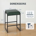 thumbnail image 2 of GVN 26 Inch Bar Stools Set of 2 Counter Height Chair with Faux Leather Upholstered Seat for Kitchen Island Dining Room Home Bar Furniture, Green, 2 of 8