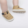 thumbnail image 2 of Baby Boys Girls Pu Leather Hard Bottom Walking Sneakers Toddler Rubber Sole First Walkers Infant Cartoon Slippers Crib Shoes, 2 of 6
