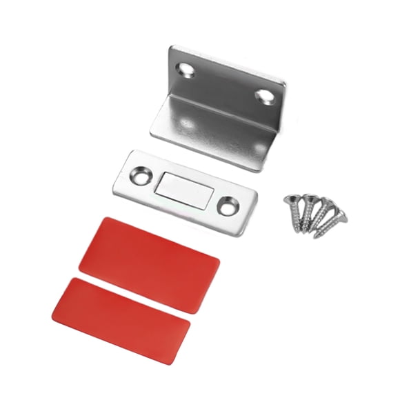 Injueey Cierre magnético de succión para puerta, instalación práctica, cierres magnéticos fuertes para puertas de armarios, magnético Decoración del hogar plata