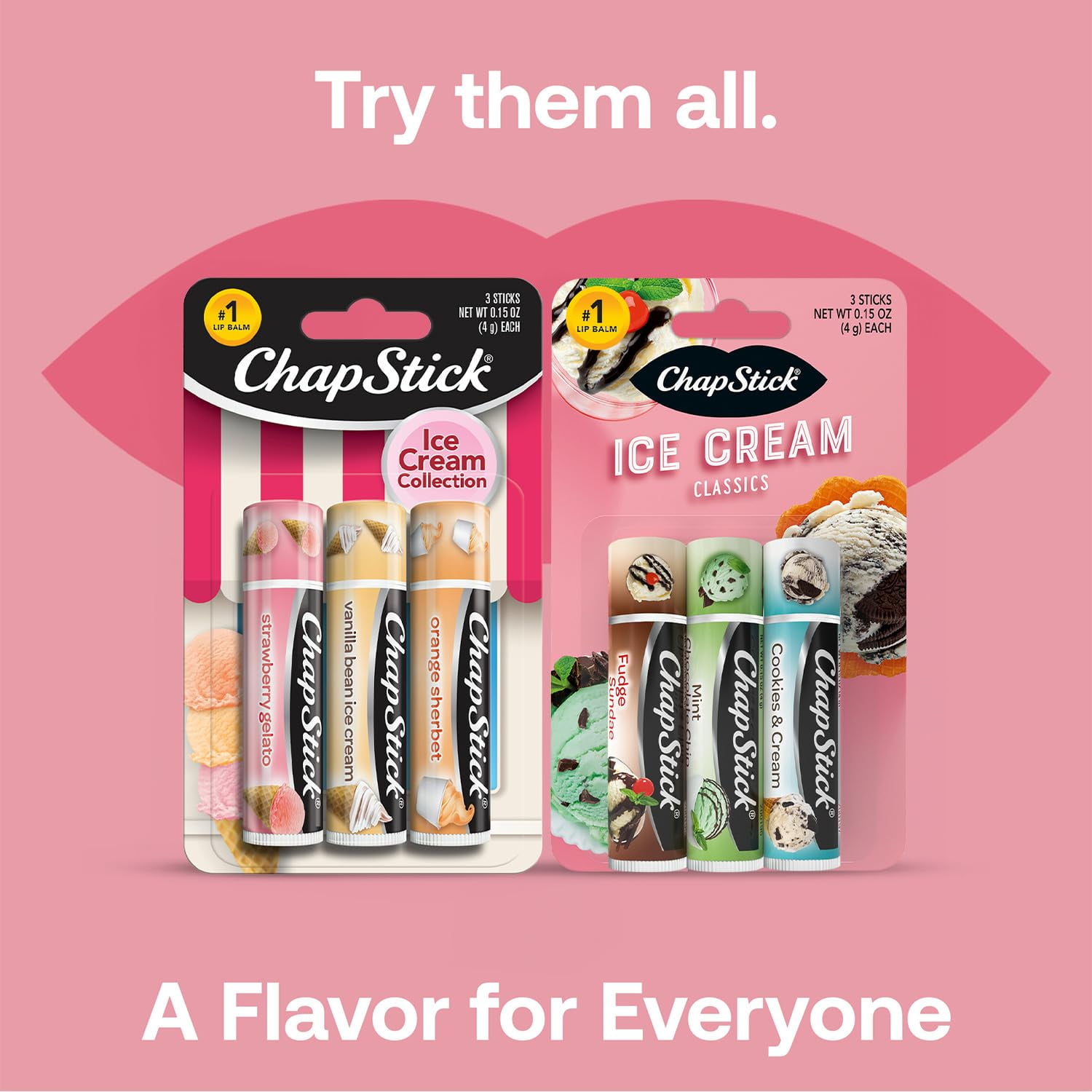 ChapStick Ice Cream Collection Lip Balm Lip Care, Moisturizer