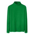 thumbnail image 4 of Comdrip Hauts pour Femmes Manches Longues Chemises pour Femmes Coupe Ample Col Roulé Haut Décontracté Automne Hauts Légers Chauds Chandails Hauts Col Roulé pour Femmes Vert P, 4 of 5