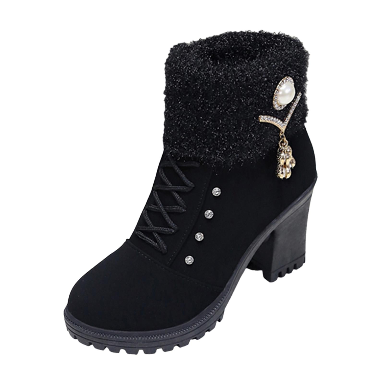 Heeled winter boots best sale