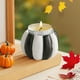 thumbnail image 4 of Candelabro de calabaza de Halloween de resina | Mini taza decorativa para velas, blanco, naranja, negro, púrpura | 6,5x4,5 cm de acento, decoración moderna de mesa de la casa de la cosecha, adorno, 4 of 6