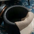 thumbnail image 5 of Linon Primrose Storage Ottoman Stool, Walnut Finish with Black Faux Leather, 5 of 9