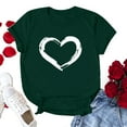 thumbnail image 5 of hcuribad Valentine's Shirts for Women Womens Shirts t Shirts for Women Matching Shirts for Couples Womens Blouse Valentines Day Short Sleeve t Shirt Love Shirts Tops Gifts for Couples Army Green L, 5 of 5