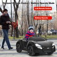 thumbnail image 5 of Infans 12V Kids Ride On Car 2.4G RC Electric Vehicle w/ Lights MP3 Openable Doors Black, 5 of 7