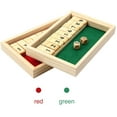 thumbnail image 5 of Shut The Box Game, Double-Sided Classic 9 Number Wooden Set with Dice Red- Adults and Children, 5 of 5