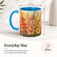 thumbnail image 3 of Orange Gladiolus Flowers 11oz Ceramic Mug, Warm Floral Coffee Cup, 3 of 4