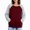Wine, variant on Vivianyo HD Women's Long Sleeve Color Block Raglan Sweatshirt, Womens Contrast Crew Neck Loose Pullover Top, Fall Casual Knit for Shopping and Casual Meet‑Up, Sizes S-2XL