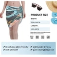 thumbnail image 6 of Zufioo Panther Floral Illustration Print Women's Beach Short Wrap Skirt, Short Quick-drying Wrap Skirt, Swimsuit Cover-up Sun Protection Cape, Suitable for Beach, Pool-One Size, 6 of 7