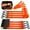 Orange, variant on AWELCRAFT Ratcheting Tie-Down Straps with S-Hooks, Camouflage, Heavy Duty 1500lbs Breaking Strength 15ft, 4-Pack
