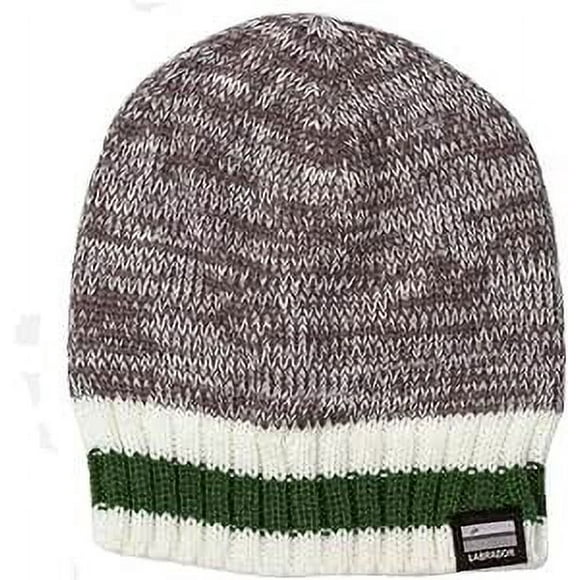 LABRADOR NFLD GREY WHITE WITH GREEN STRIPE ADULT TOQUE HAT CAP NEWFOUNDLAND CANADA TQ5-G