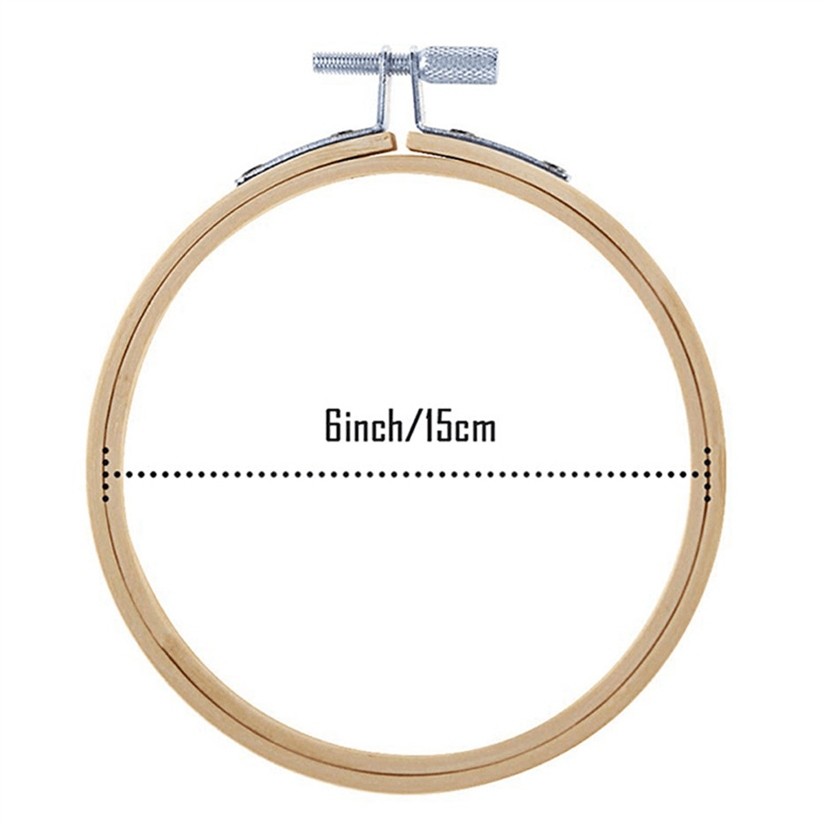 16 Pieces 8 Inch Wooden Round Embroidery Hoops Adjustable Bamboo Circle Hoop Ring Bulk Wholesale
