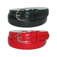 thumbnail image 1 of CTM® Ceinture Habillée en Cuir 1 1/8 Pouce (Lot de 2 Couleurs) (pour Femmes), 1 of 3