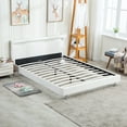 thumbnail image 2 of Wonline Full Size LED Bed Frame Upholstered with Color Changing Headboard, Black/White, 2 of 8