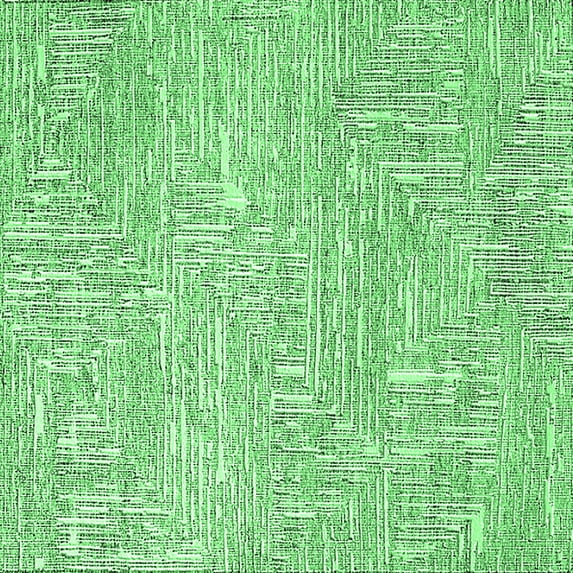 Ahgly Company Indoor Square Solid Emerald Green Modern Area Rugs, 4' Square