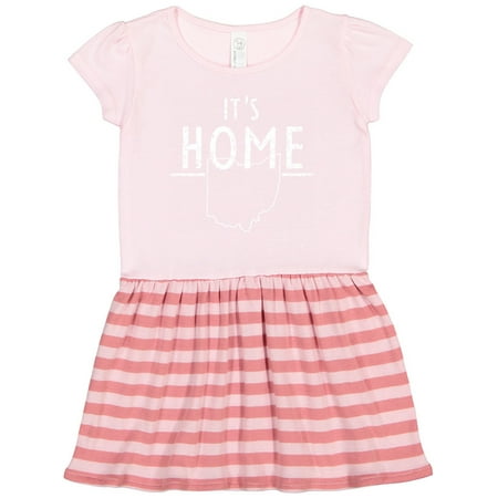 

Inktastic It s Home- State of Ohio Outline Distressed Text Gift Toddler Girl Dress