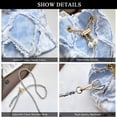 thumbnail image 5 of AOMRCOL Ladies Denim Bucket Bag Quilted Drawstring Denim Women'S Bag Denim Clutch Crossbody Handbag Tote Bag, 5 of 7