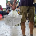 thumbnail image 2 of Minkissy Plastic Handheld Shopping Baskets Grocery Basket Grey 1Set For Commercial Use, 2 of 8