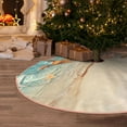 thumbnail image 6 of Daiia Starfish On The Sand Beach Drawing Merry Christmas Tree Skirt , Xmas Large Lace-up Tree Skirt, Santa Snowflakes Rustic Home Decorations New Year Party Farmhouse Decor-30", 6 of 7