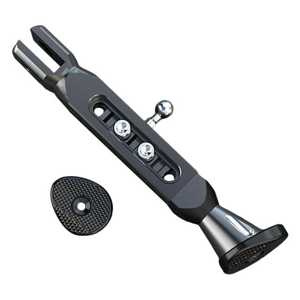 Pata de Metal CNC para motocicleta, soporte de pata de estacionamiento ajustable para motocicleta, soporte duradero, suministros para - Negro
