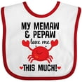 thumbnail image 3 of Inktastic Memaw and Pepaw Love Me Boys or Girls Baby Bib, 3 of 4