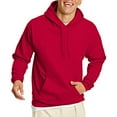 thumbnail image 2 of Hanes Mens EcoSmart Fleece Hoodie, 2XL, Deep Red, 2 of 4