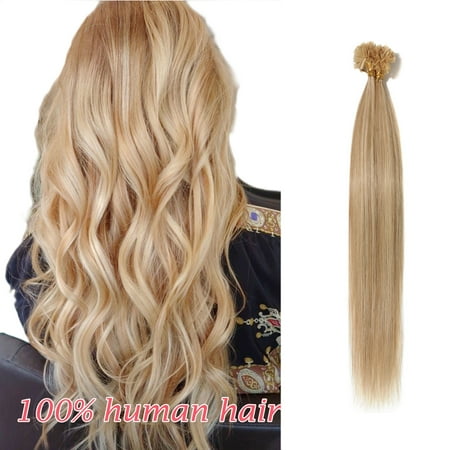 S Noilite Invisible Nail U Tip Glue Real Remy Human Hair