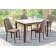thumbnail image 1 of Comedor Chester Café 4 Sillas Rectangular Tubular y Cristal MOBILKRAFT Modelo Chester Café Estilo Contemporáneo, 1 of 5