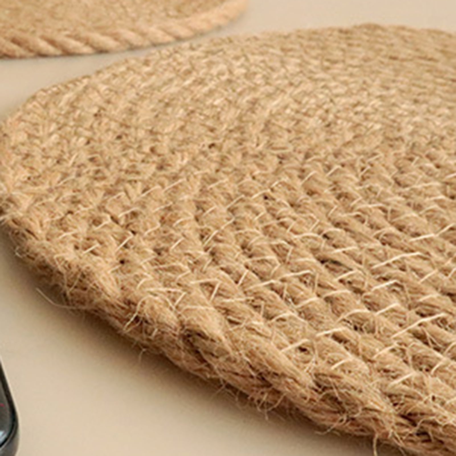 Travelwant Round Woven Placemats - Natural Wicker Placemats, Water Hyacinth  Straw Braided Placemats, Heat Resistant Non-Slip Weave Placemats Handmade 