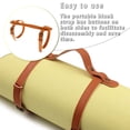 thumbnail image 3 of bedienty Couverture à Bretelles en Cuir Réglable pour Jardin Vacances Randonnée Camping Tapis de Yoga pour Enfants Orange 1Ensemble, 3 of 6