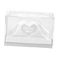 thumbnail image 3 of Estatua de manos de corazón, adorno de escritorio, cubo de vidrio, figura de arte moderno, recuerdo de fiesta del Día , regalo para mamá, r, 3 of 9