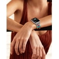thumbnail image 6 of Wearlizer Natural Stone Strap Compatible with Apple Watch Band for Women 38/40/41/42/44/45/46/49mm, Stretch Jasper Beaded Bracelet Band, Handmade Boho Elastic Strap for iWatch Series 11-1/Ultra, 6 of 7