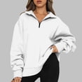 thumbnail image 2 of Dyegold Womens Oversized Half Zip Pullover Long Sleeve Sweatshirt Quarter Zip Trendy Hoodie Ouffits Teen Girls Fall Clothes, 2 of 6