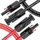 thumbnail image 2 of Kit de cable para panel solar de 2 m - Extensión de cable para panel solar de cobre estañado resistente a la intemperie, al óxido y a la oxidación - Cable solar de 12 AWG - Cable solar de 1500 V, 2 of 5