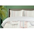 thumbnail image 2 of Ambesonne Butterfly Duvet Cover Set, Pastel Tone Wings Stripes, Queen, Blush Peach Pale Grey, 2 of 4