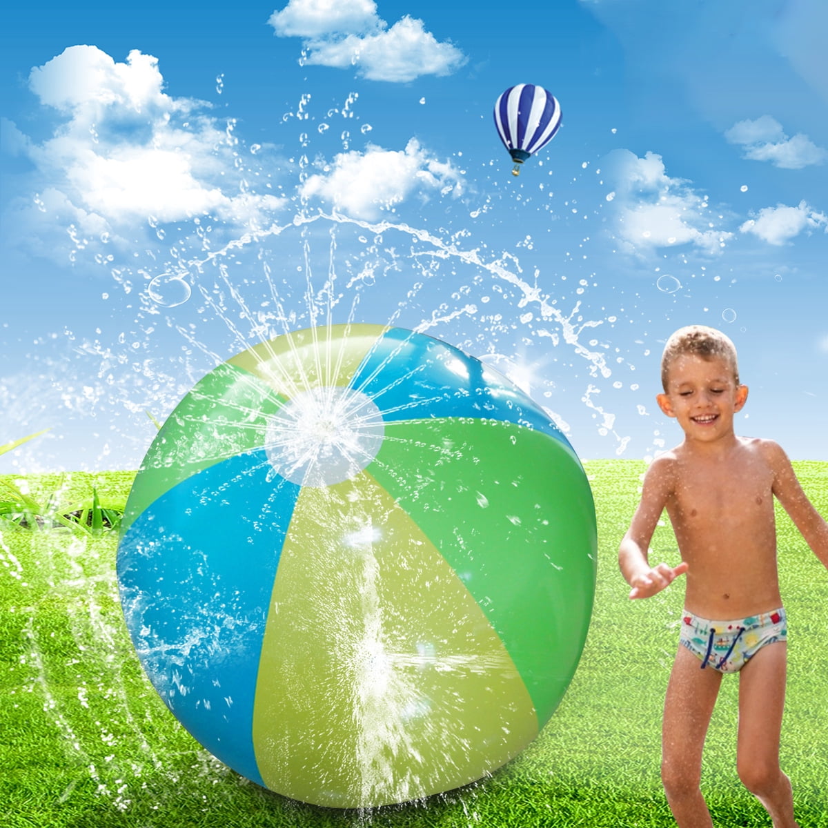 Inflatable Water Spray Beach Ball Summer Outdoor Sports Game Kids Sprinkler  Toy - Walmart.com