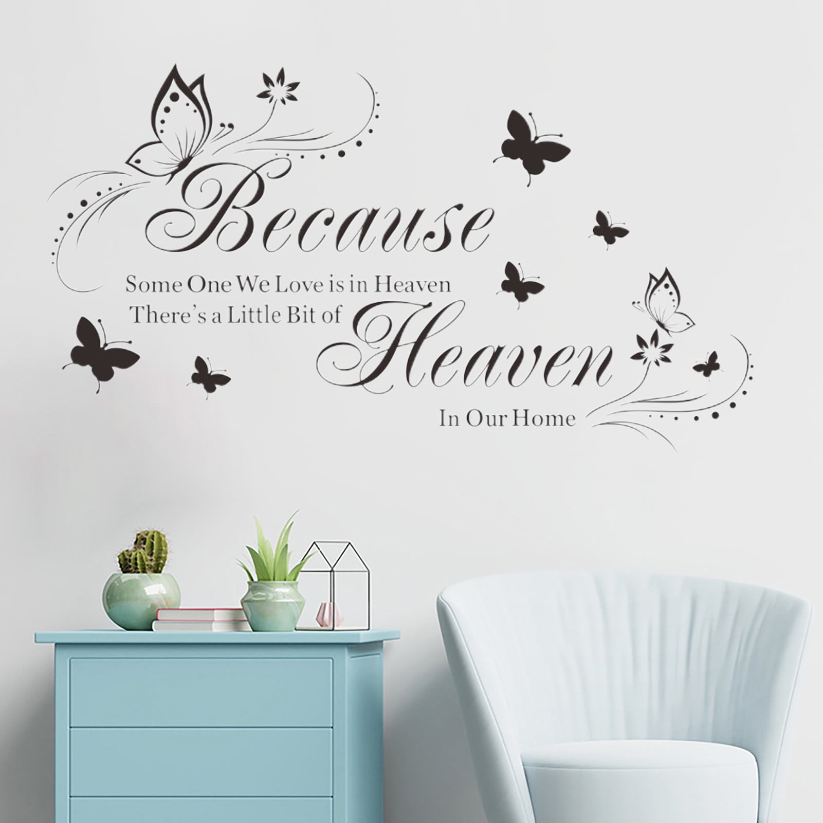 Vinyl decal quote We know you would Heaven far phrase sticker fit 23cm frame 