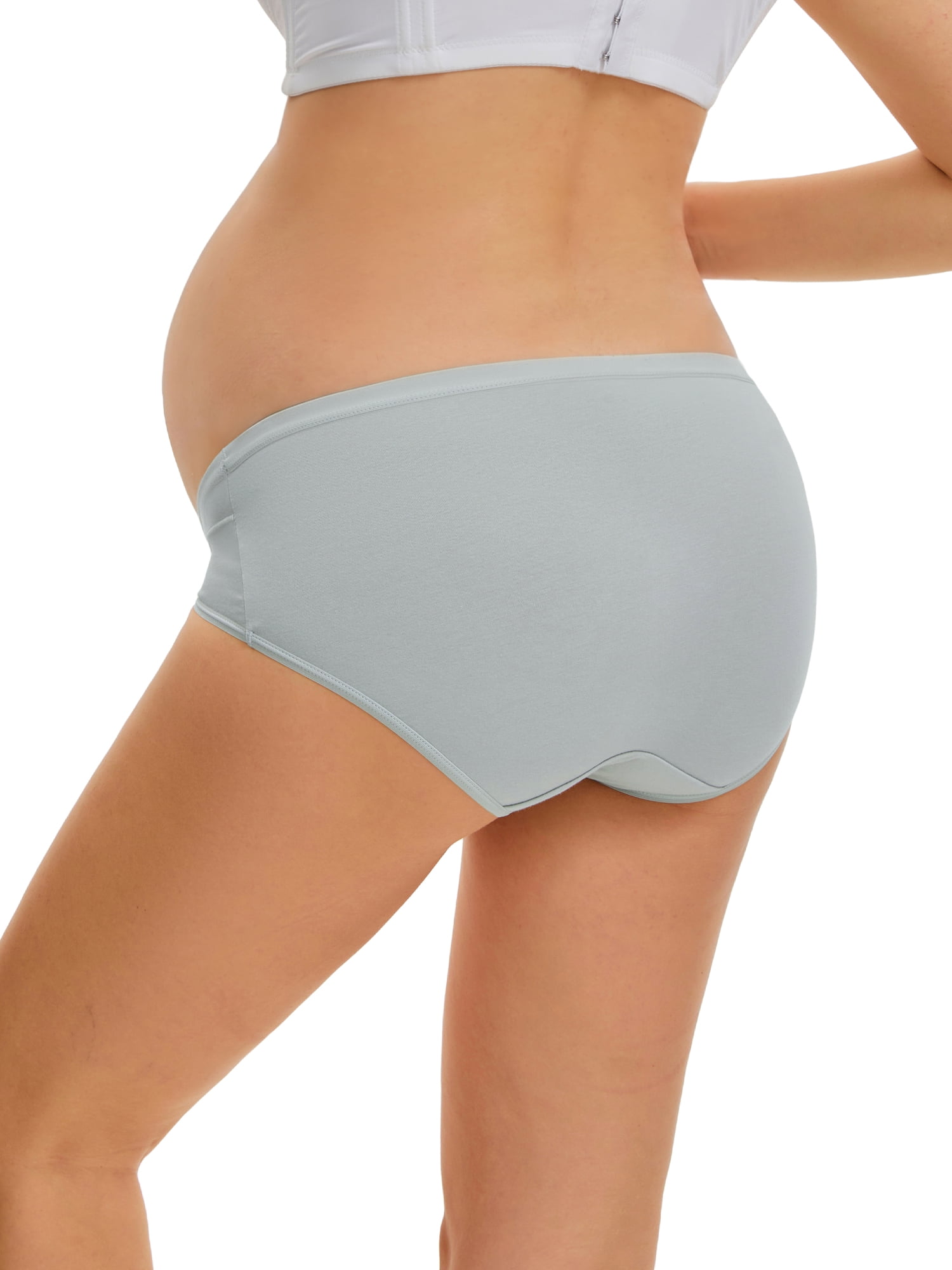 DARING DIVA Women's Maternity Underwear Low Rise Pregnancy Briefs Bump Support XL Blue
